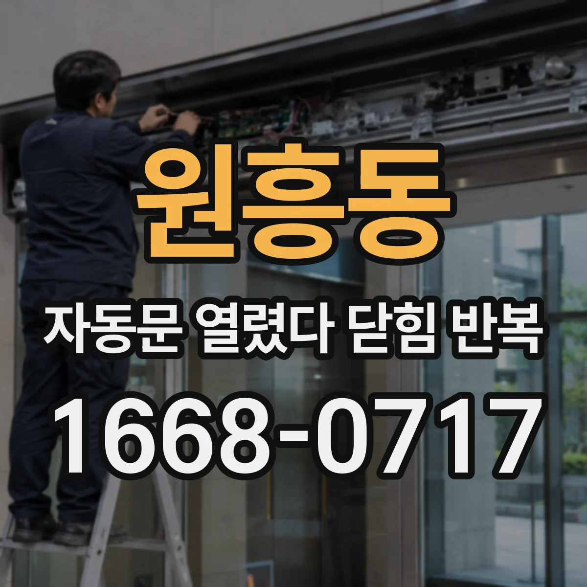 원흥동 자동문 열렸다 닫힘 반복