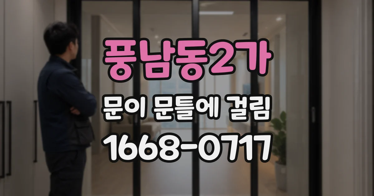 풍남동2가 문이 문틀에 걸림