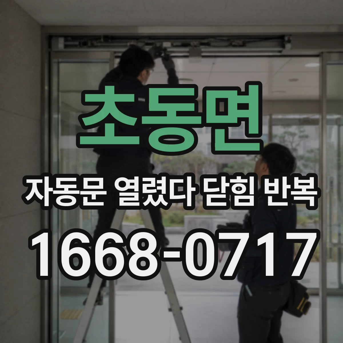 초동면 자동문 열렸다 닫힘 반복