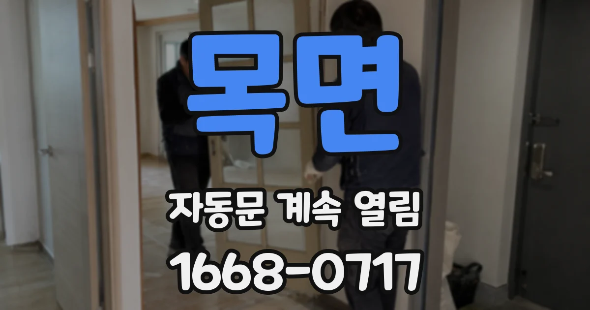 목면 자동문 계속 열림