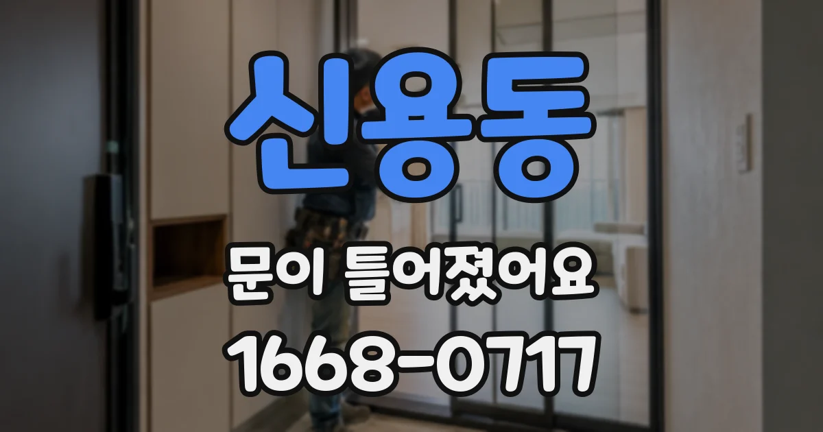 신용동 문이 틀어졌어요