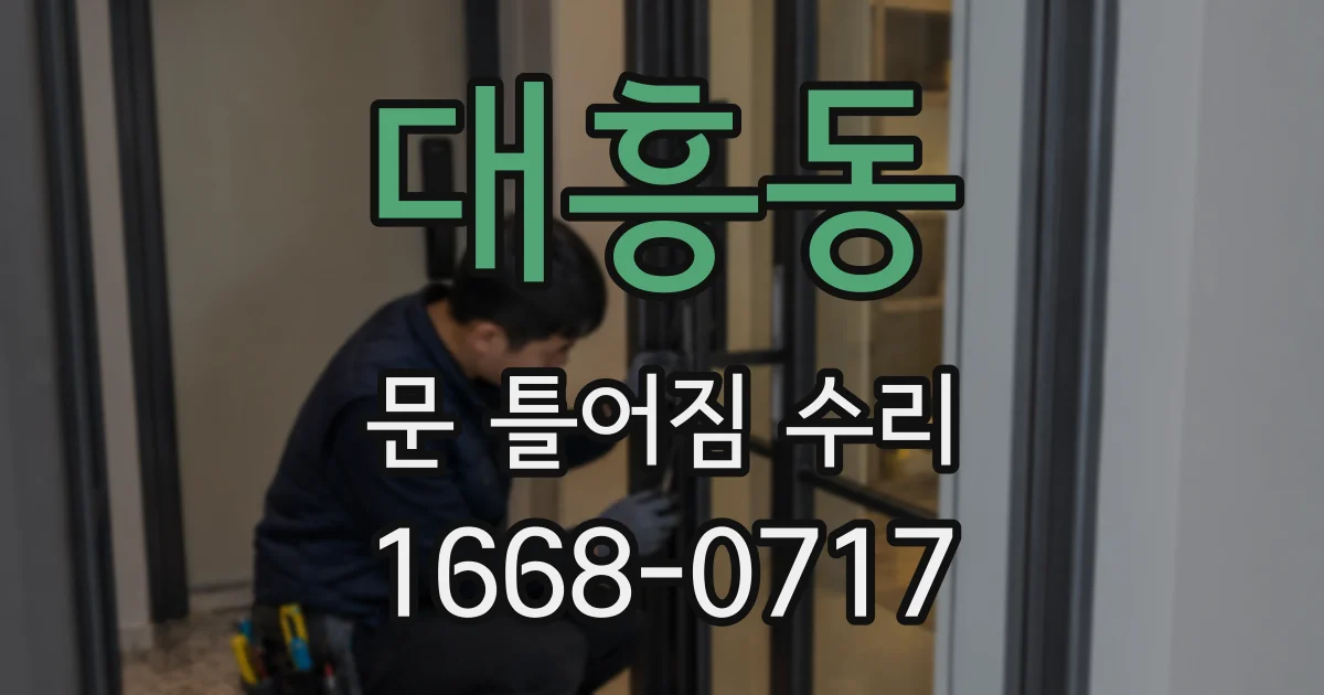 대흥동 문 틀어짐 수리