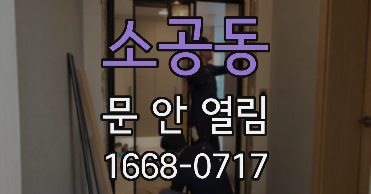 소공동 문 안 열림