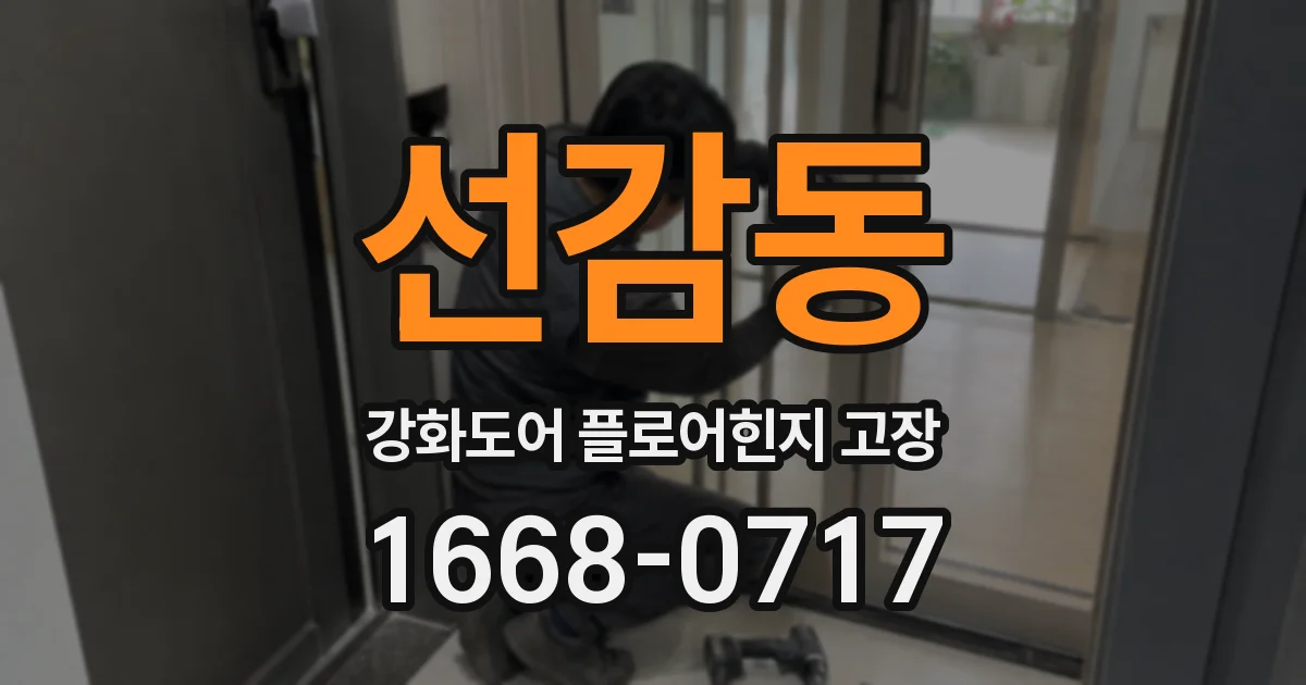 선감동 강화도어 플로어힌지 고장
