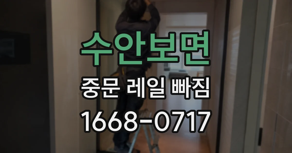 수안보면 중문 레일 빠짐