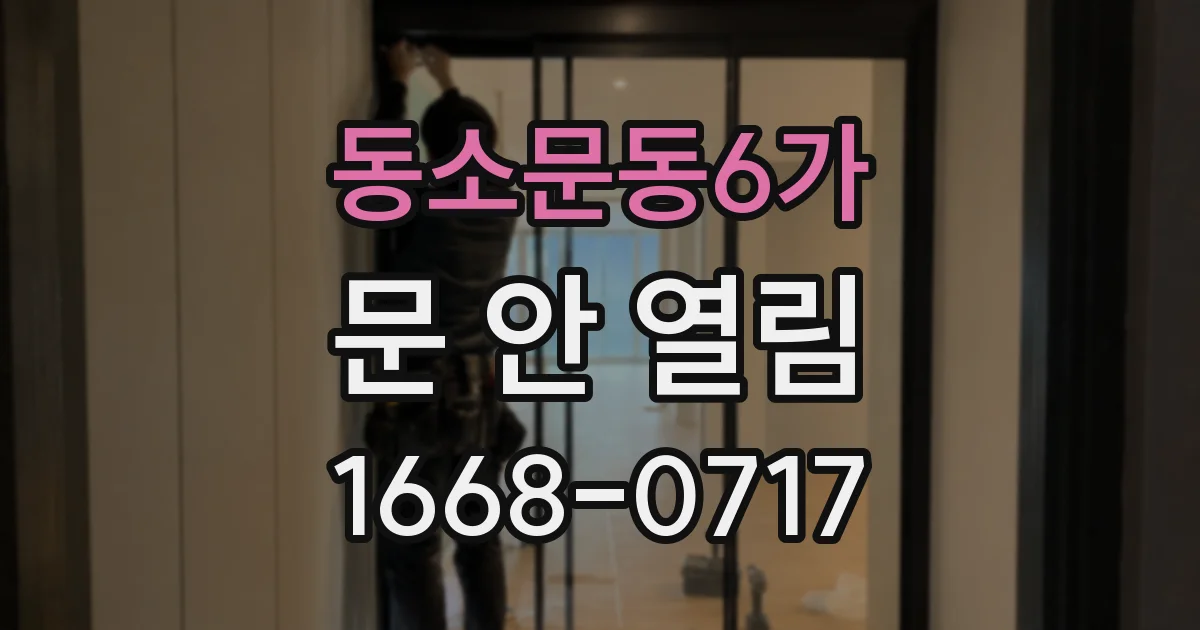 동소문동6가 문 안 열림