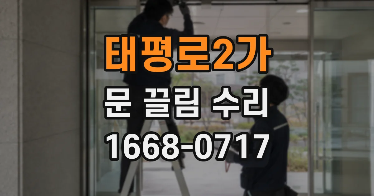 태평로2가 문 끌림 수리