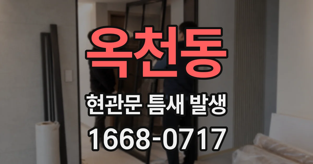 옥천동 현관문 틈새 발생