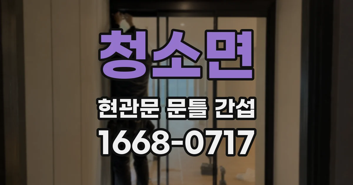 청소면 현관문 문틀 간섭