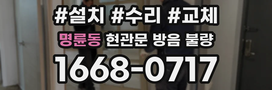 명륜동 현관문 방음 불량