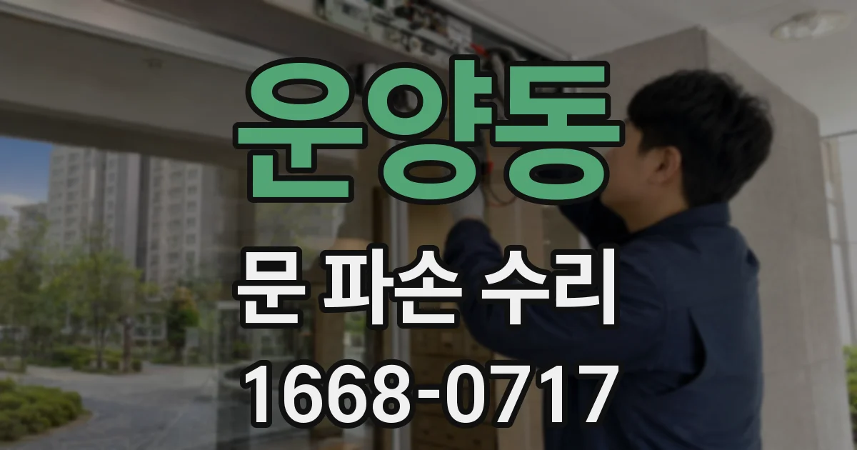 운양동 문 파손 수리