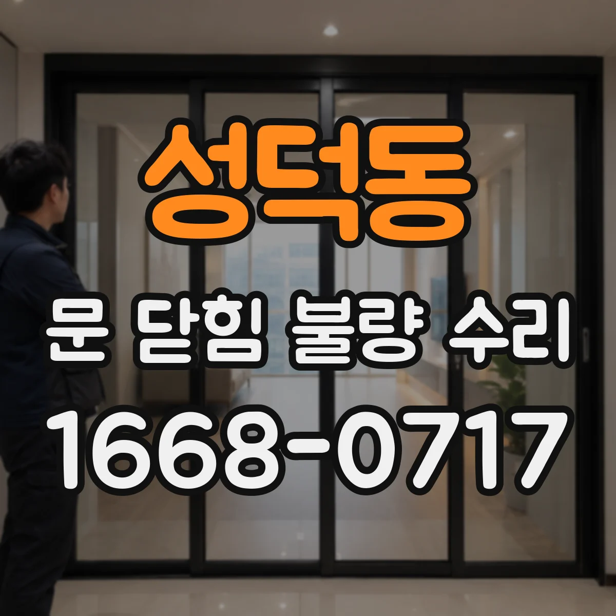 성덕동 문 닫힘 불량 수리