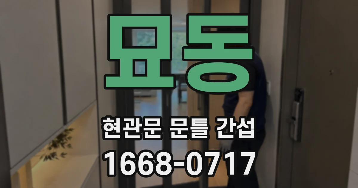 묘동 현관문 문틀 간섭