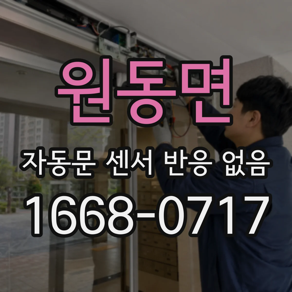원동면 자동문 센서 반응 없음
