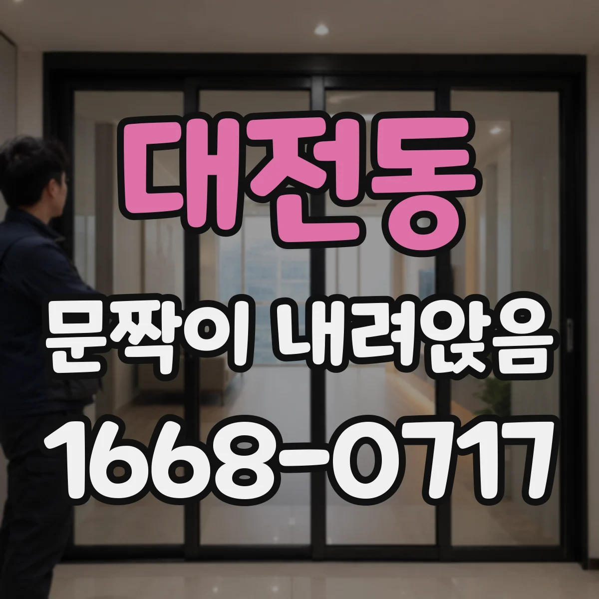 대전동 문짝이 내려앉음