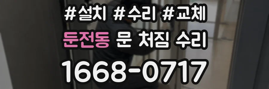 둔전동 문 처짐 수리