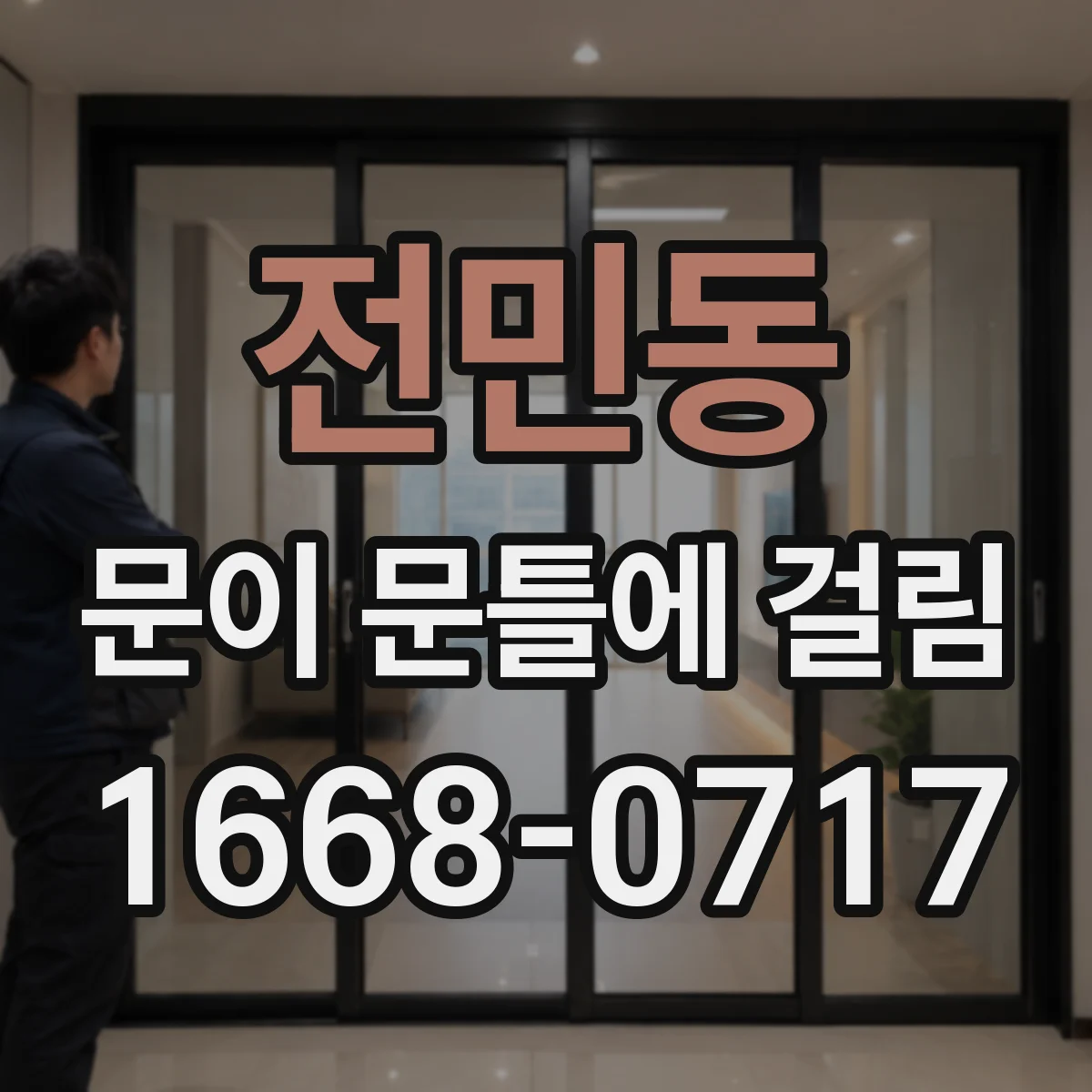 전민동 문이 문틀에 걸림