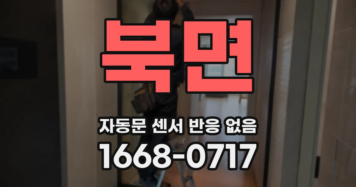 북면 자동문 센서 반응 없음