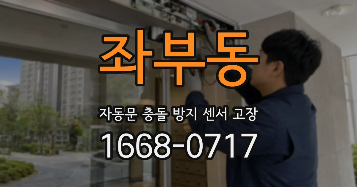 좌부동 자동문 충돌 방지 센서 고장