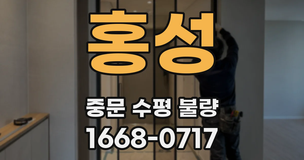 홍성 중문 수평 불량