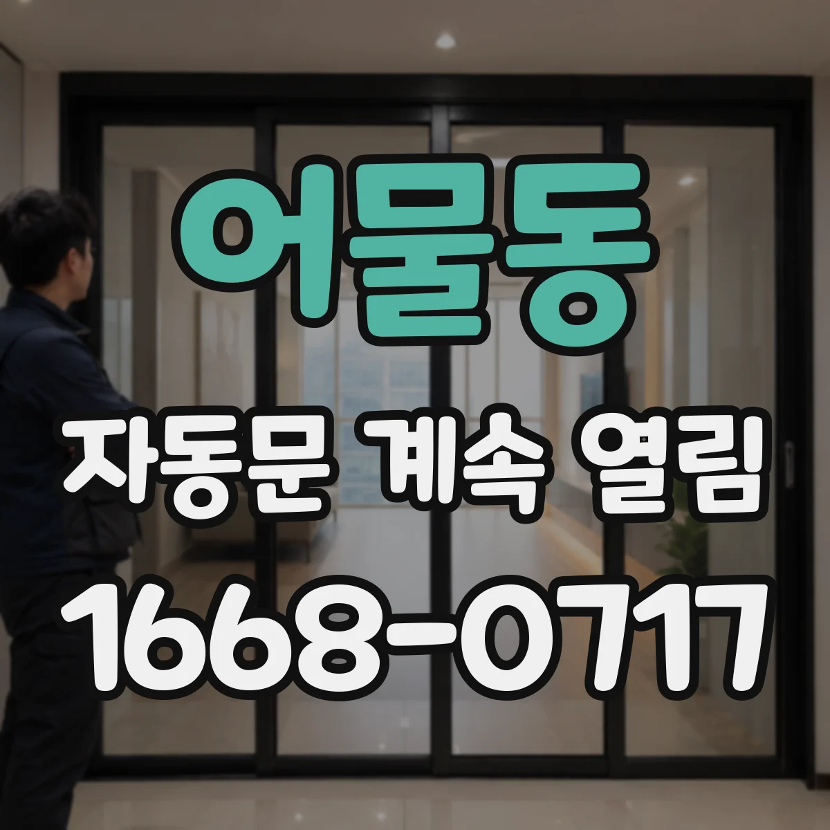 어물동 자동문 계속 열림