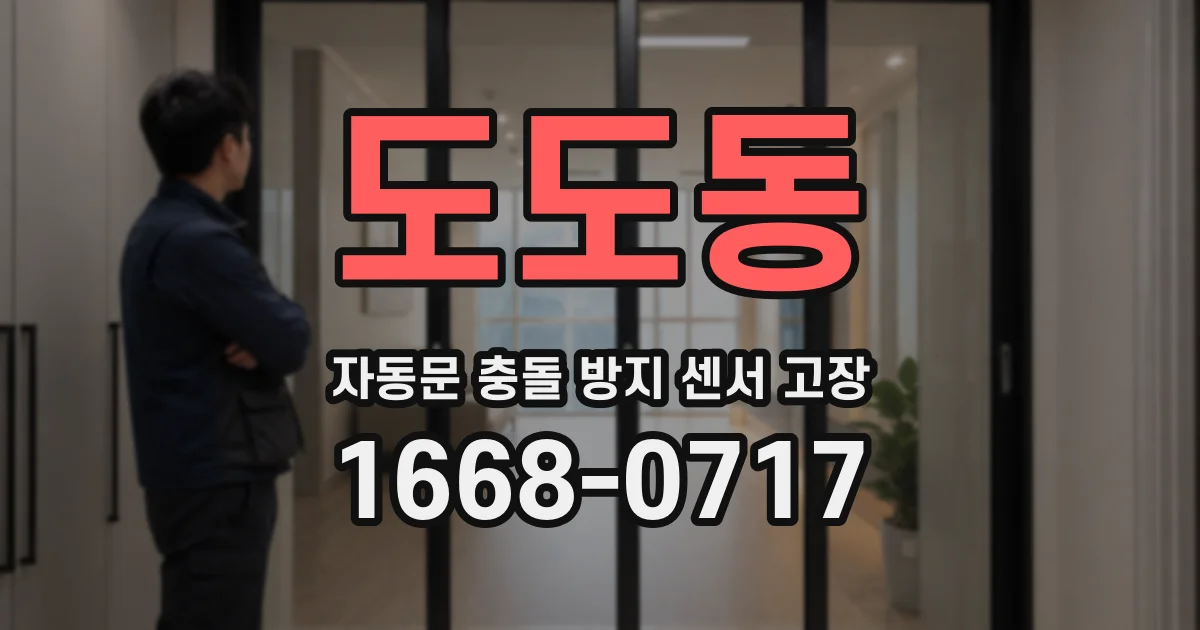 도도동 자동문 충돌 방지 센서 고장