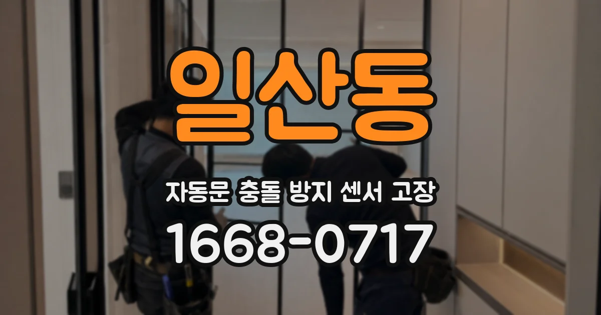 일산동 자동문 충돌 방지 센서 고장
