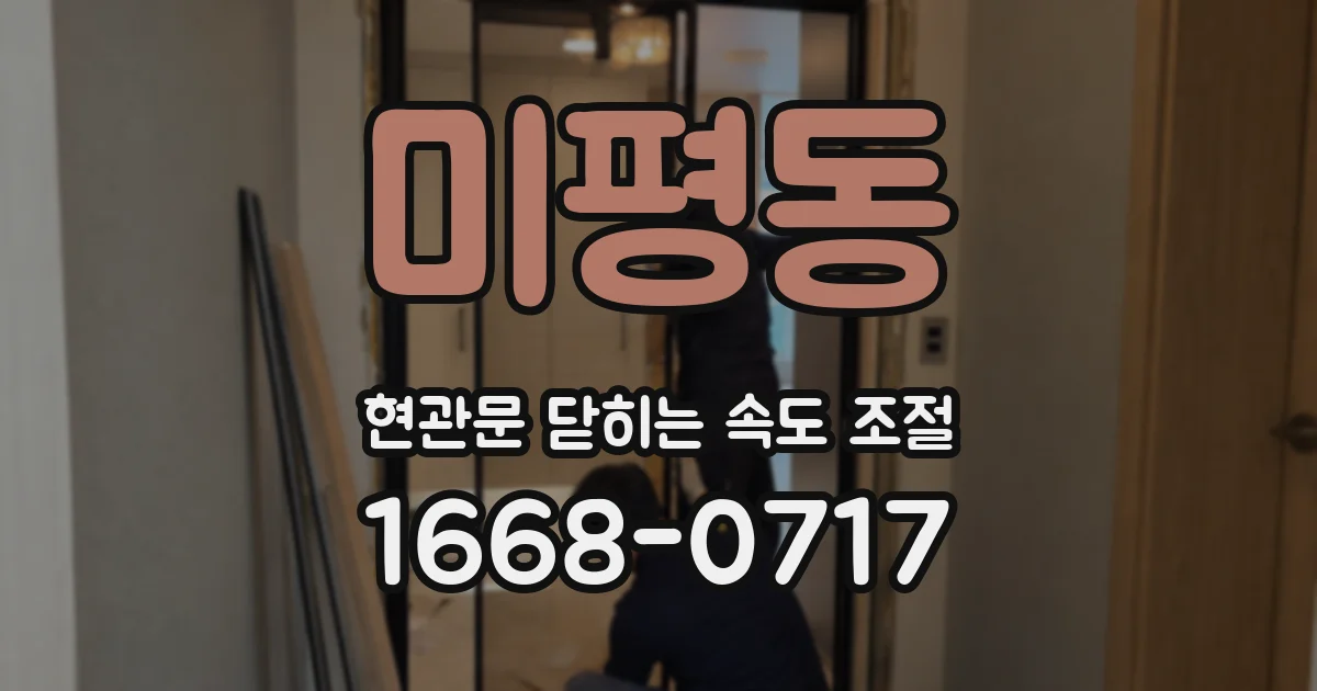 미평동 현관문 닫히는 속도 조절