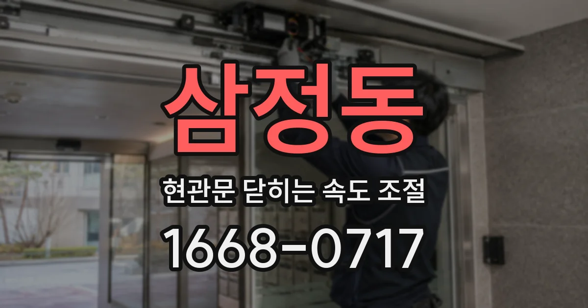 삼정동 현관문 닫히는 속도 조절