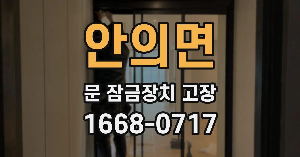 안의면 문 잠금장치 고장