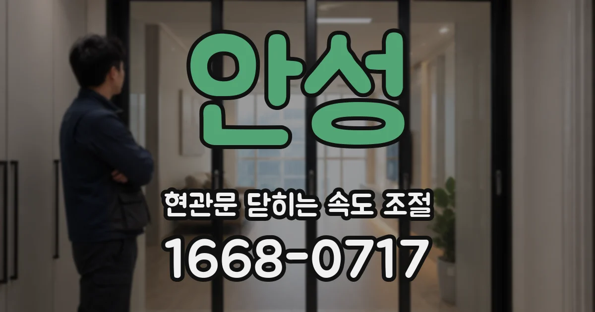 안성 현관문 닫히는 속도 조절
