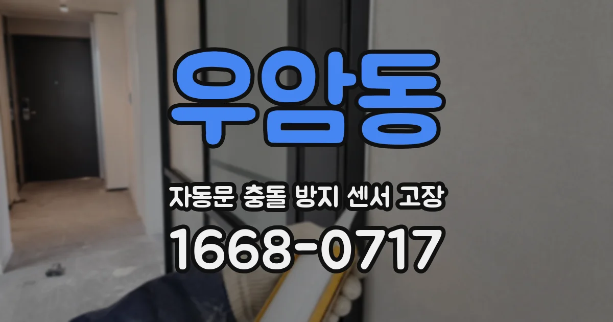 우암동 자동문 충돌 방지 센서 고장