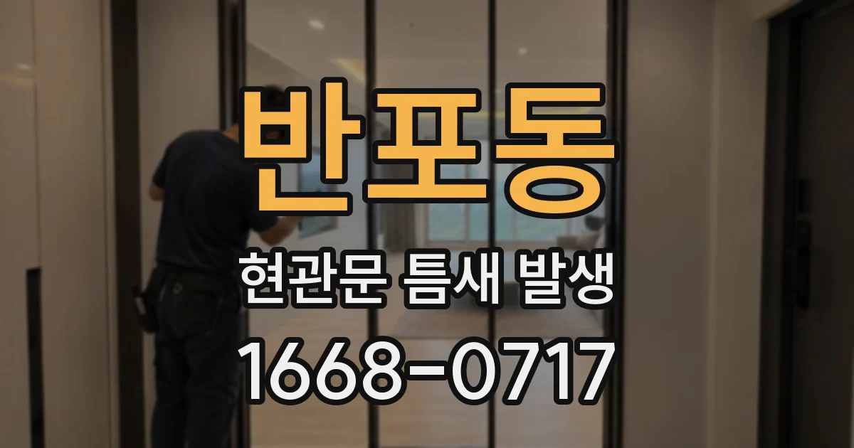 반포동 현관문 틈새 발생