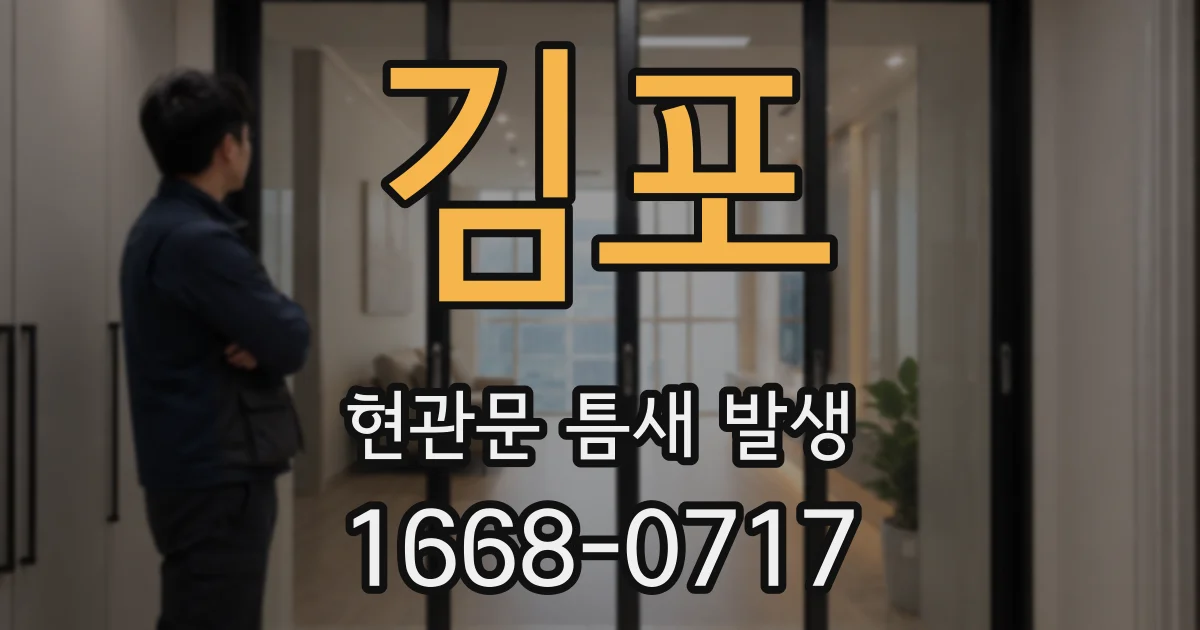 김포 현관문 틈새 발생