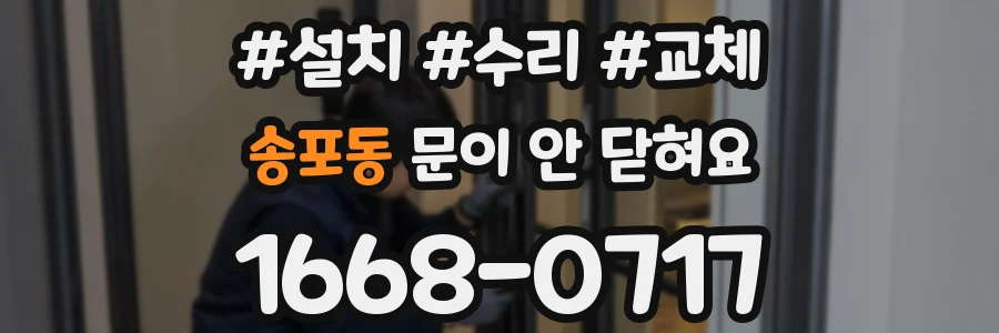 송포동 문이 안 닫혀요