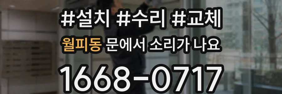 월피동 문에서 소리가 나요