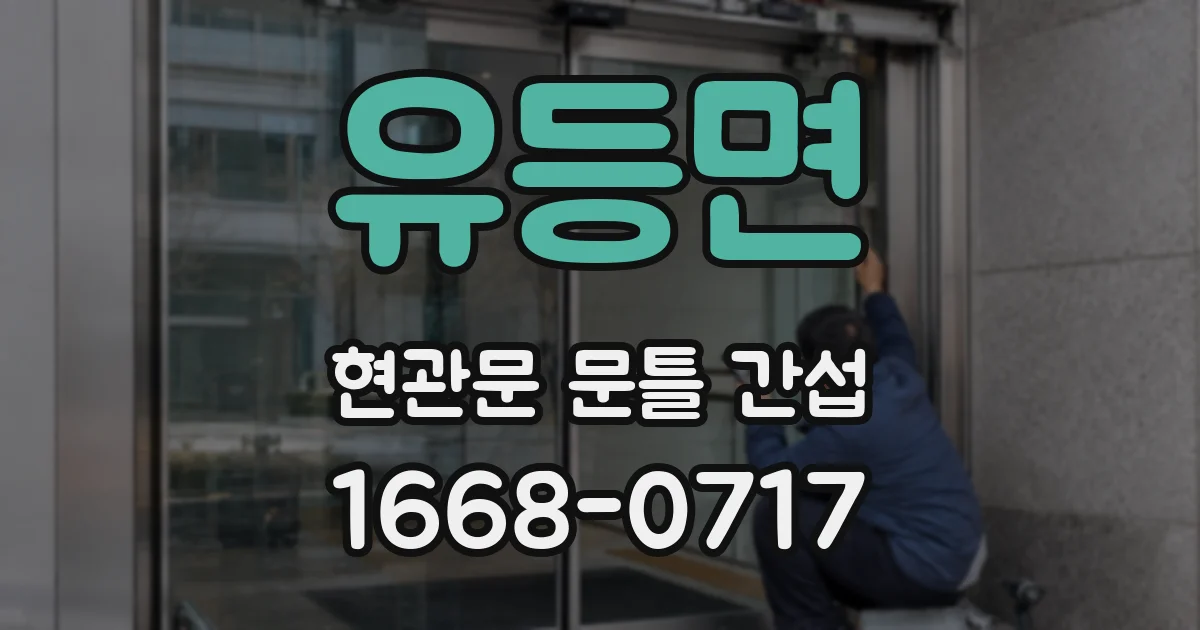 유등면 현관문 문틀 간섭