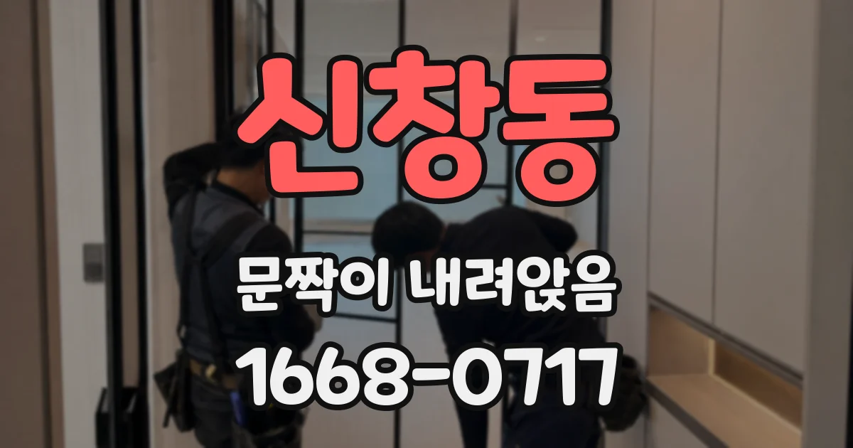 신창동 문짝이 내려앉음