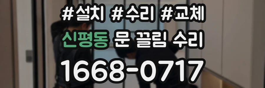 신평동 문 끌림 수리