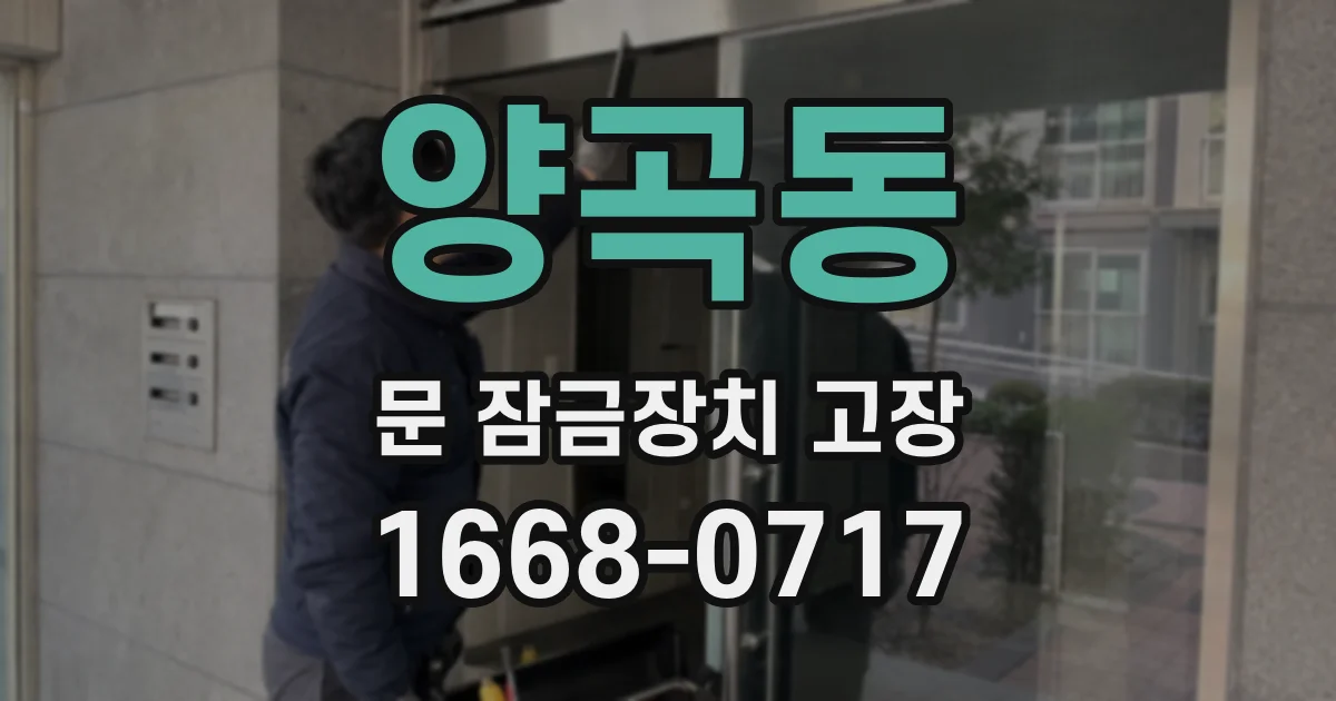 양곡동 문 잠금장치 고장