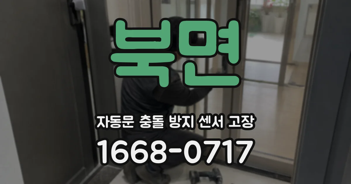 북면 자동문 충돌 방지 센서 고장