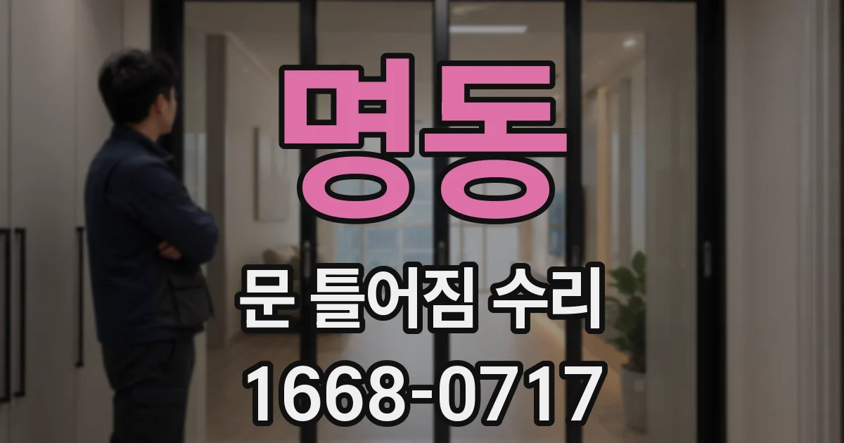 명동 문 틀어짐 수리