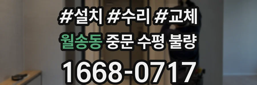 월송동 중문 수평 불량