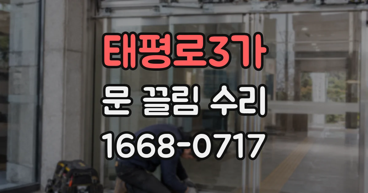 태평로3가 문 끌림 수리