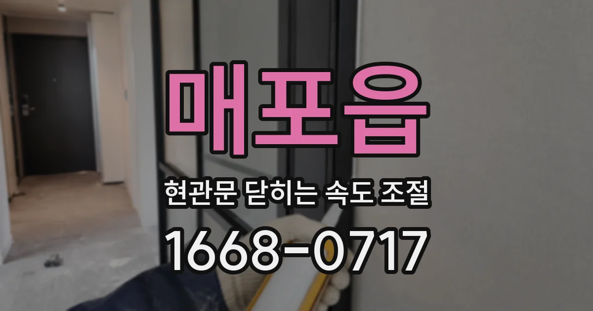 매포읍 현관문 닫히는 속도 조절