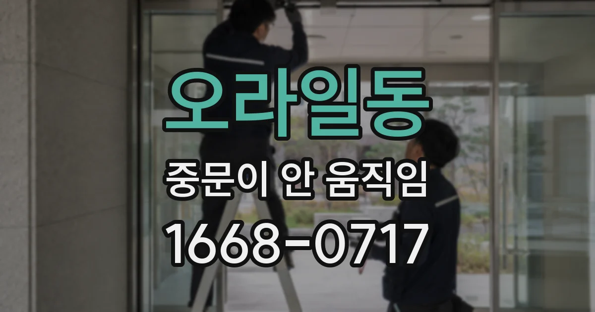 오라일동 중문이 안 움직임