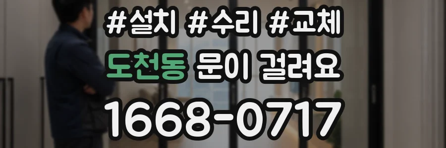 도천동 문이 걸려요