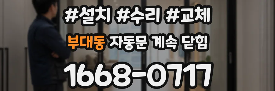 부대동 자동문 계속 닫힘