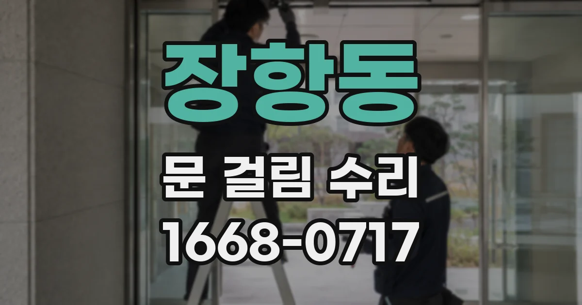 장항동 문 걸림 수리
