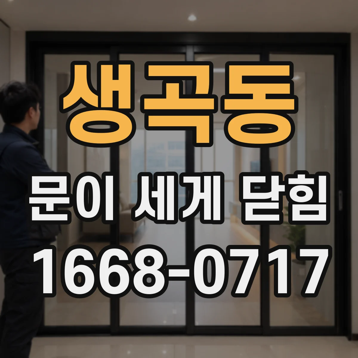생곡동 문이 세게 닫힘